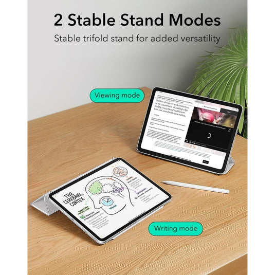 [Built-in & Stand][Pencil Holder] Apple  iPad Air 11 Inch Case M2(2024), iPad Air 5th/4th Gen (2022/2020) Powerful Magnetic Attachment Slim Trifold Stand Supports Pencil(USB-C) Durable Protection Case