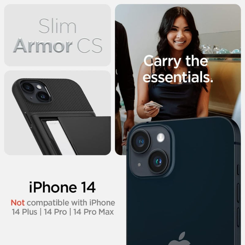 Load image into Gallery viewer, [With Card Slot] Apple iPhone 14/Plus/Pro/Pro Max Card Slot Slider Holder Slim Armor CS Designed Shockproof Mechanics Series Case
