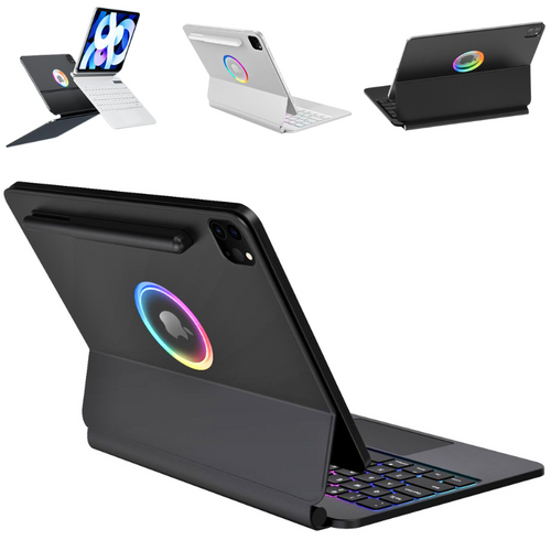 Apple iPad Pro 11-inch 1st/2nd/3rd/4/5th Gen (2018/2020/2021/2022/2024) Wireless Bluetooth Touchpad Keyboard With RGB Backlight