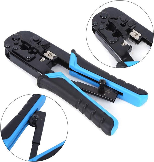 [TL-N568R] Portable Self-adjusting 6P/8P Crimping Pliers Wire Cable End Sleeve Ferrule Cutter Crimper Network Ethernet Internet Cable Clamp Tool - Polar Tech Australia