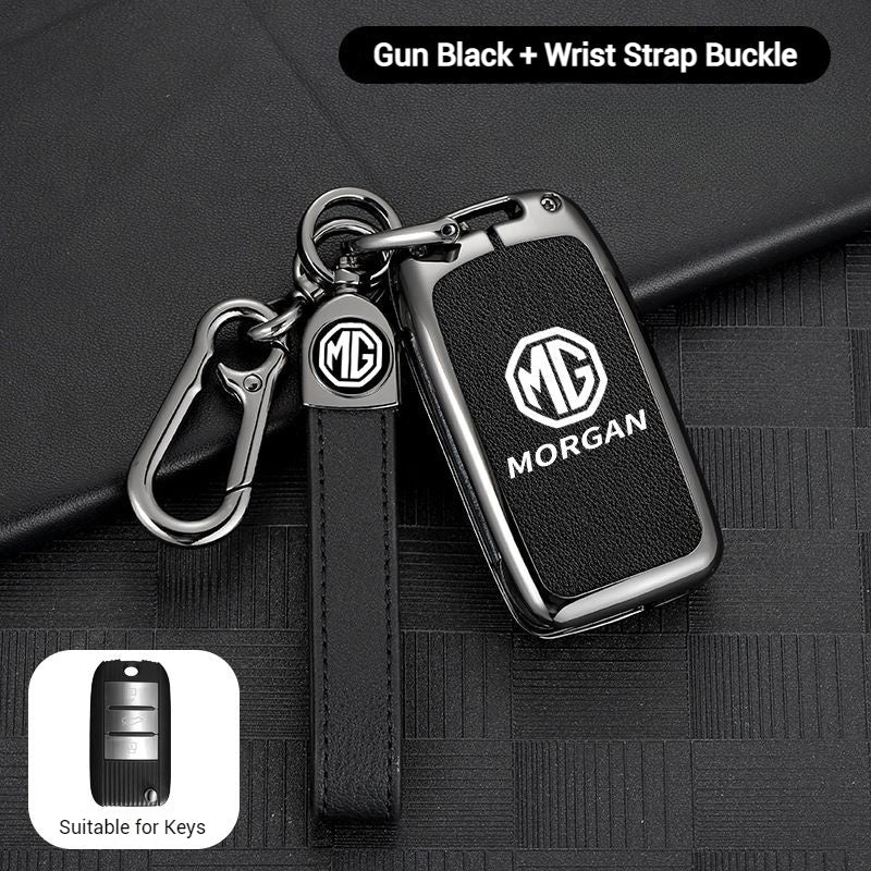 Load image into Gallery viewer, MG Zinc Alloy + PU Leather Car Key Fob Case Cover For MG3, MG5, MG6, MG7, ZST, ZS, GS, MG ONE, MG4 EV
