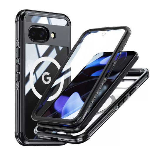 [Magsafe Compatible][Built-in Glass Screen Protector] Google Pixel 9A - Transparent Full Covered Shockproof Lifeproof Series Case