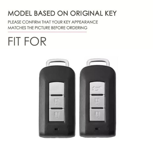 Mitsubishi Zinc Alloy + Carbon Fiber Texture Car Key Fob Case Cover For Outlander, Eclipse Cross, ASX, Pajero, Pajero Sport, Lancer EX