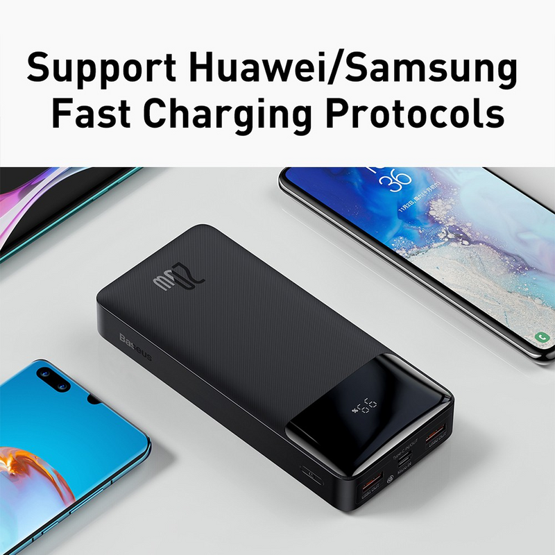 Load image into Gallery viewer, Baseus Bipow Fast Charging Power Bank 20000mAh 20W (Overseas Edition) PPBD050501-Black
