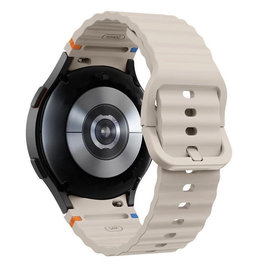 Samsung Galaxy Watch FE - Wavy Pattern Colored Silicone Breathable Watch Band - i-Station Mobile Phone & Electronic Device Repair and Accessories