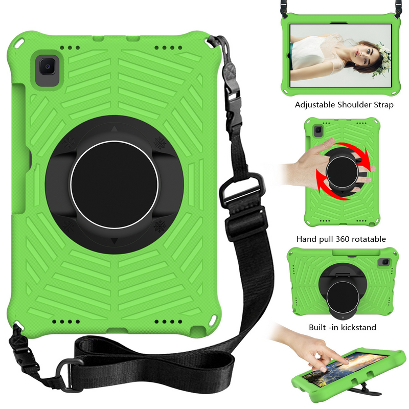 Load image into Gallery viewer, Samsung Galaxy Tab S6 2019 10.5&quot; (SM-T860) - Heavy Duty 360 Degree Rotate Stand Hand Strap Case With Shoulder Strap
