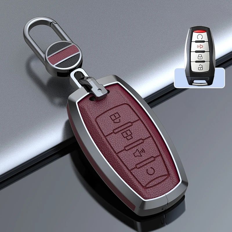 Load image into Gallery viewer, Great Wall Zinc Alloy Leather Car Key Fob Case Cover For GWM Cannon (Pao) Passenger, Commercial
