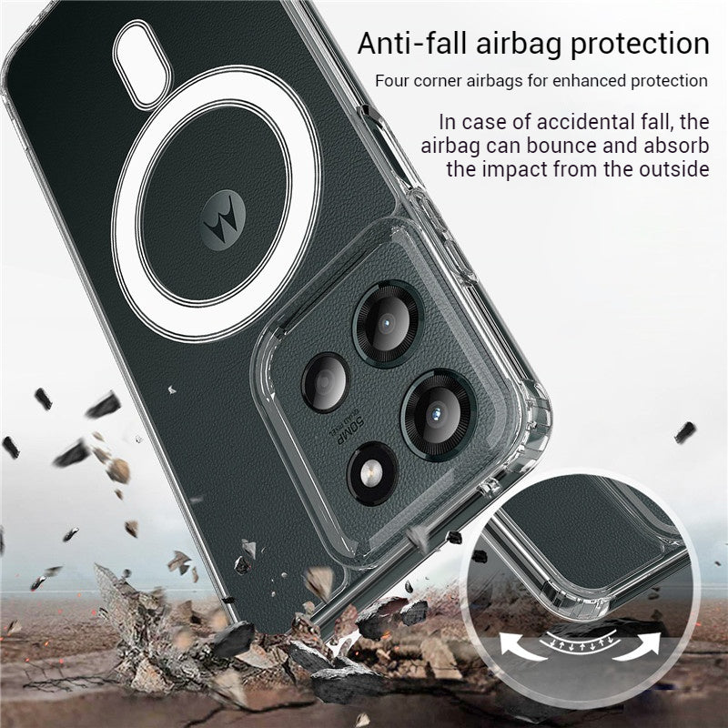 Load image into Gallery viewer, [Magsafe Compatible] Motorola Moto Edge 60 Stylus - Acrylic Transparent Shockproof Case
