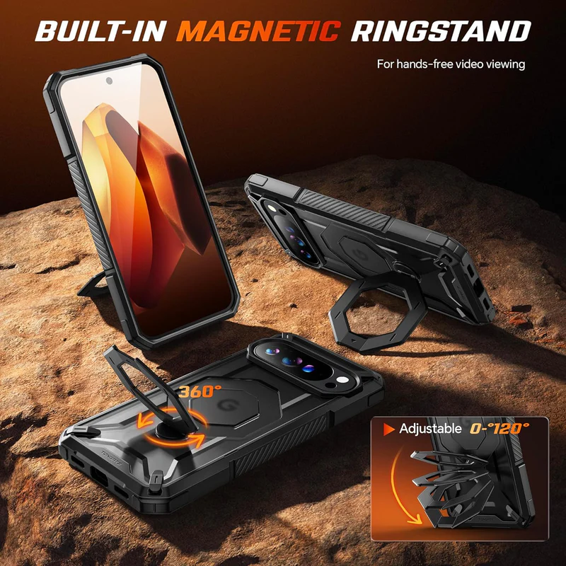 Load image into Gallery viewer, Google Pixel 10 Pro XL SUPCASE Strong Magneti Kickstand TPU Airbag Transparent Protective Case
