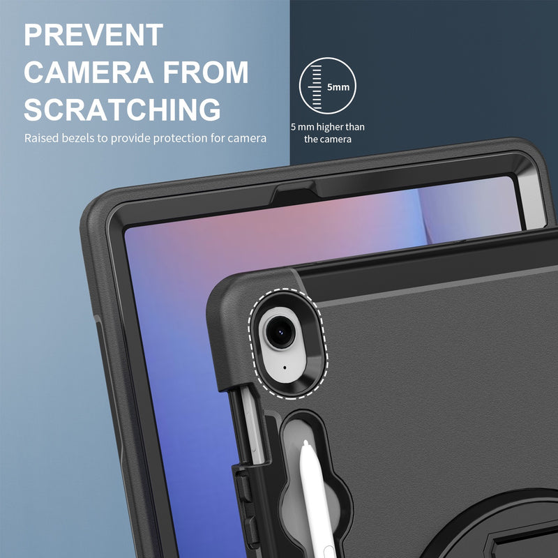 Load image into Gallery viewer, Samsung Galaxy Tab S10 FE Plus (2025) 13.1&quot; - 360° Rotatable Heavy Duty Protective Case With Strap

