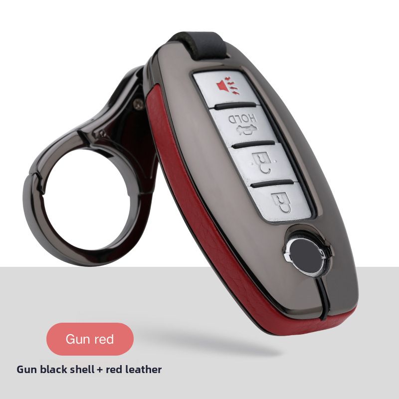 Load image into Gallery viewer, Nissan Zinc Alloy + PU Leather Car Key Fob Case Cover For Serena, Elgrand, Skyline, X-Trail, NoteCube,  March
