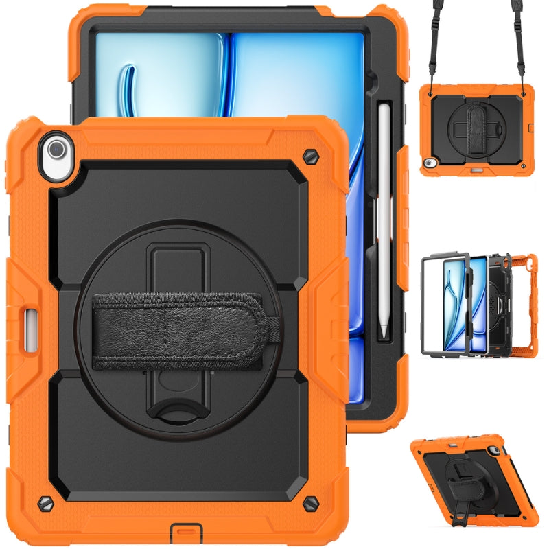 Load image into Gallery viewer, [Built-in 360° Rotating Hand Strap &amp; Stand] Apple iPad 11 11&#39;&#39; 11th Gen (2025) A16 Shockproof with Screen Protector Pencil Holder Heavy Duty Series Case
