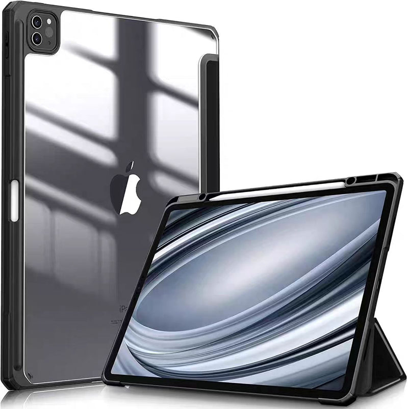 Load image into Gallery viewer, Apple iPad Pro 12.9-inch 4/5/6th Gen (2020/2021/2022) Acrylic Transparent Tablet Case with Pencil Slot
