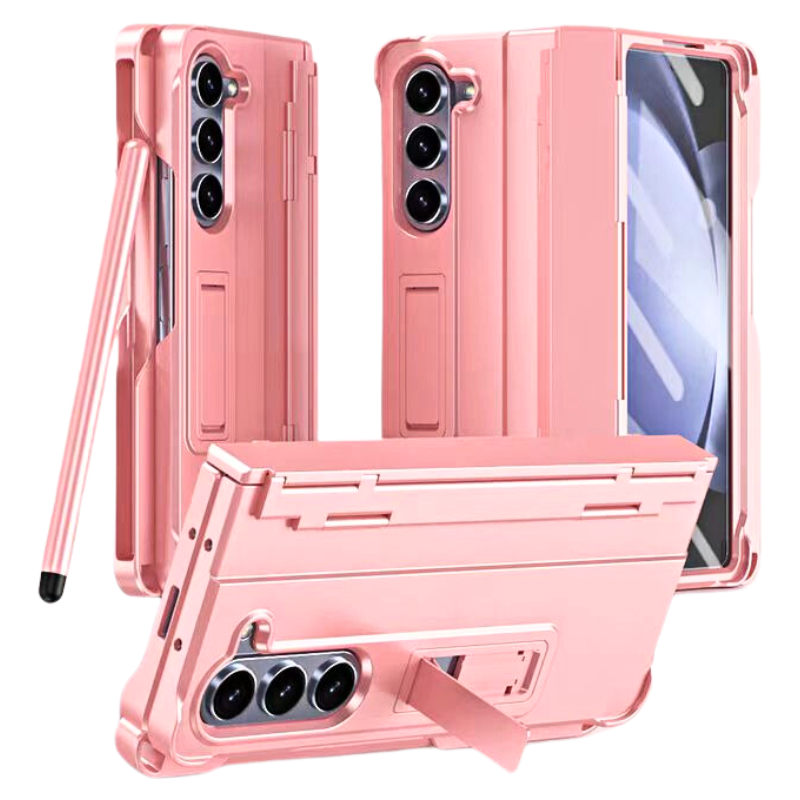 Load image into Gallery viewer, [Built-in Stand][With Pen Slot] Samsung Galaxy Z Fold 6 SM-F956 Hinge Protection Armor Hard PC Heavy Duty Series Case
