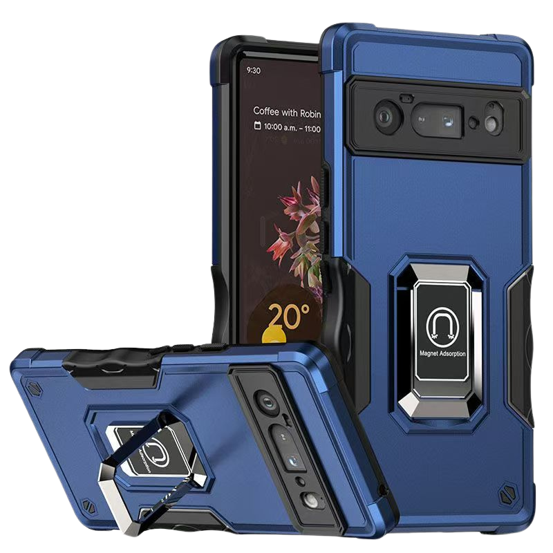 Load image into Gallery viewer, [Built-in Ring Stand] Google Pixel 7/A/Pro  Dual Layer Hybrid Shockproof Armor Defender Heavy Duty Series Case
