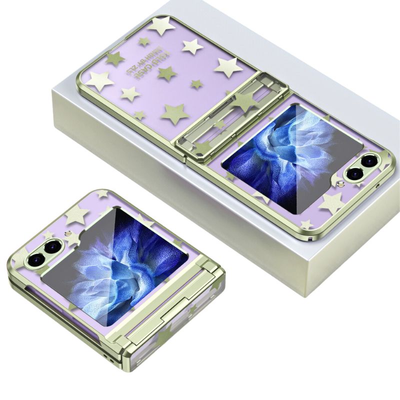 Load image into Gallery viewer, Samsung Galaxy Z Flip 6 SM-F741 Electroplated Full-cover Hinge Protection Blingbling Series Case
