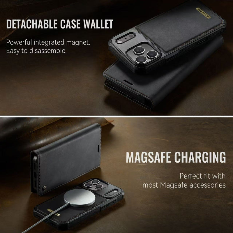 Load image into Gallery viewer, [2 in 1 Magnetic Detachable][With Card Slot] Apple iPhone 17 Pro / iPhone 18 Pro - Multi Functional Flip Leather Wallet Series Case
