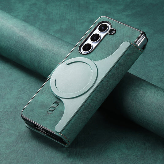 [Magsafe Compatible][Detachable] Samsung Galaxy Z Fold3 SM-F926 Leather Flip Shockproof Wallet Series Case With Card Slot