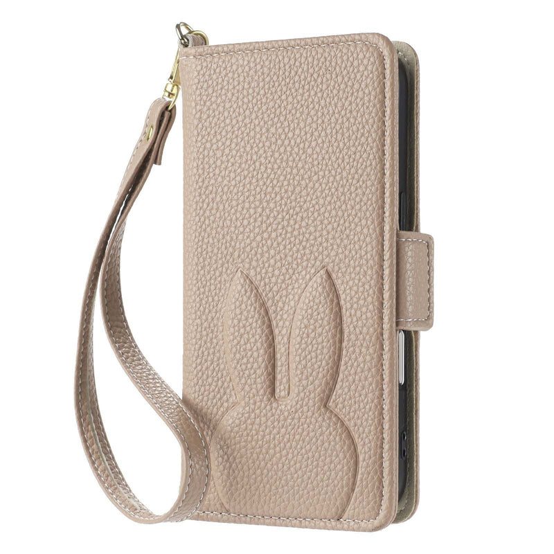 Load image into Gallery viewer, [With Card Slot][With Hand Lanyard] Apple iPhone 16/Pro/Pro Max/Plus/E Rabbit Embossed PU Leather Flip Cover Case
