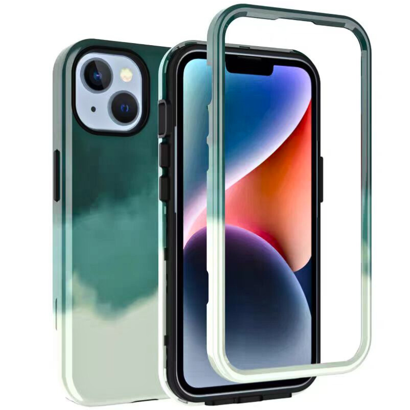 Load image into Gallery viewer, Apple iPhone 14/Pro/Pro Max/Plus 3-in-1 Silicone Dual-sided Shockproof Fashion-Forward Series Case
