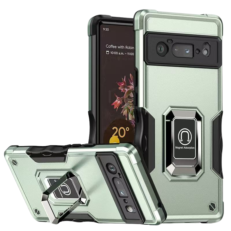 Load image into Gallery viewer, [Built-in Ring Stand] Google Pixel 7/A/Pro  Dual Layer Hybrid Shockproof Armor Defender Heavy Duty Series Case
