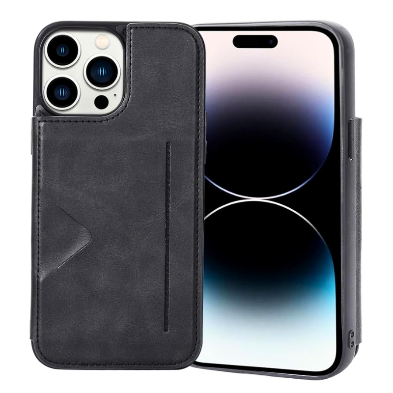 Load image into Gallery viewer, [Built-in Card Slot] Apple iPhone 14/14 Plus/14 Pro/14 Pro Max Hanman Mika Magnetic Back Leather Case
