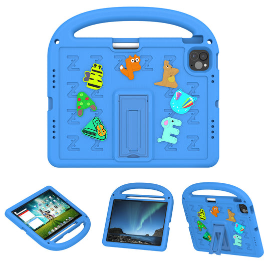 [Built-in Pen Slot][With Shoulder Strap] Apple iPad Air 11-inch M2/3 (2024/2025) Cartoon Kids Shockproof Protective Case