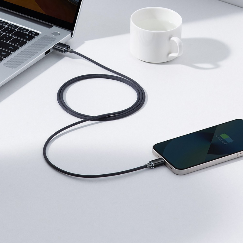 Load image into Gallery viewer, CW-FXP Baseus Crystal Shine Series Fast Charging Data Cable USB to iP 2.4A 1.2m - Black

