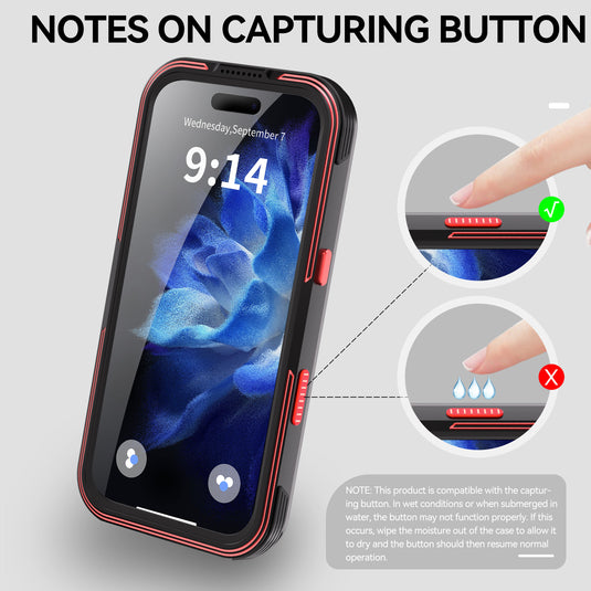 [Magsafe Compatible] [GTM Series][Latest Version] Apple iPhone 17/Air/Pro/Pro Max - Redpepper Shellbox Full Covered Metal Waterproof Heavy Duty Tough Armor Case