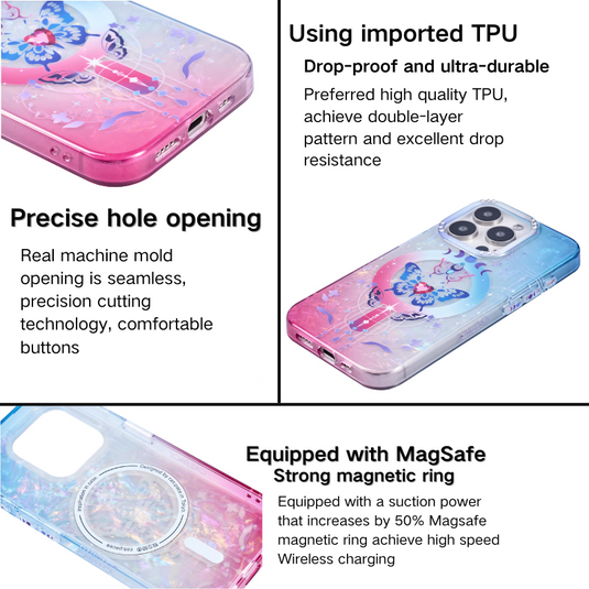 [Magsafe Compatible] Apple iPhone 16/Plus/Pro/Pro Max Wireless Charging Shockproof Blingbling Series Case