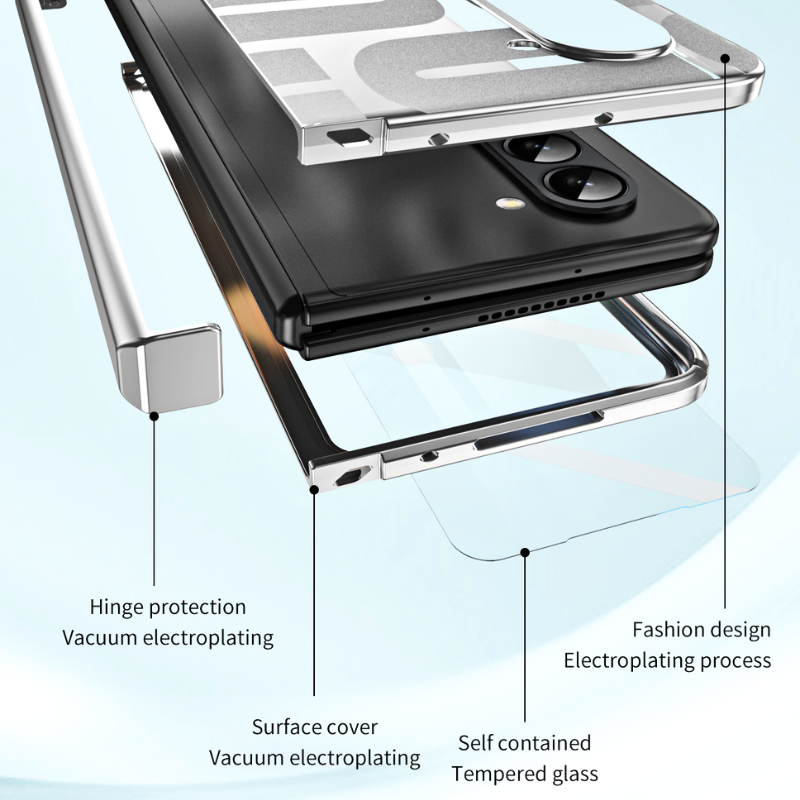 Load image into Gallery viewer, [Built-in Screen Protector] Samsung Galaxy Z Fold 5 SM-F946 Electroplated Full-cover Shockproof Fashion-Forward Series Case
