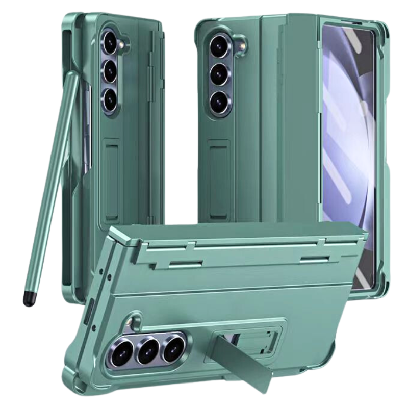 Load image into Gallery viewer, [Built-in Stand][With Pen Slot] Samsung Galaxy Z Fold 6 SM-F956 Hinge Protection Armor Hard PC Heavy Duty Series Case
