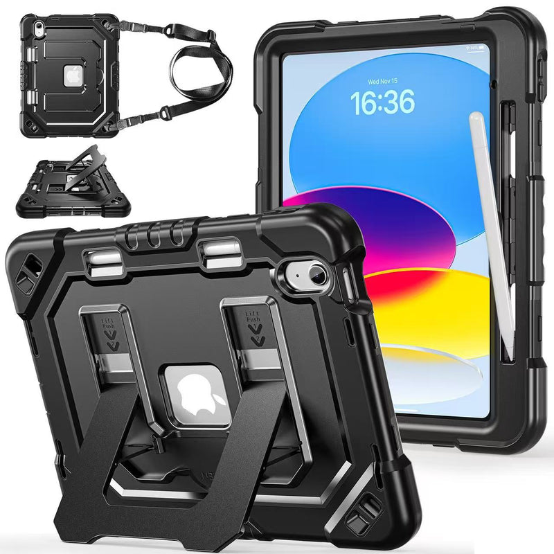 Load image into Gallery viewer, [Built-in Stand][With Shoulder Strap] Apple iPad Air 11-inch M2/M3/M4 (2024/2025/2026) Shock-absorb Heavy Duty Case
