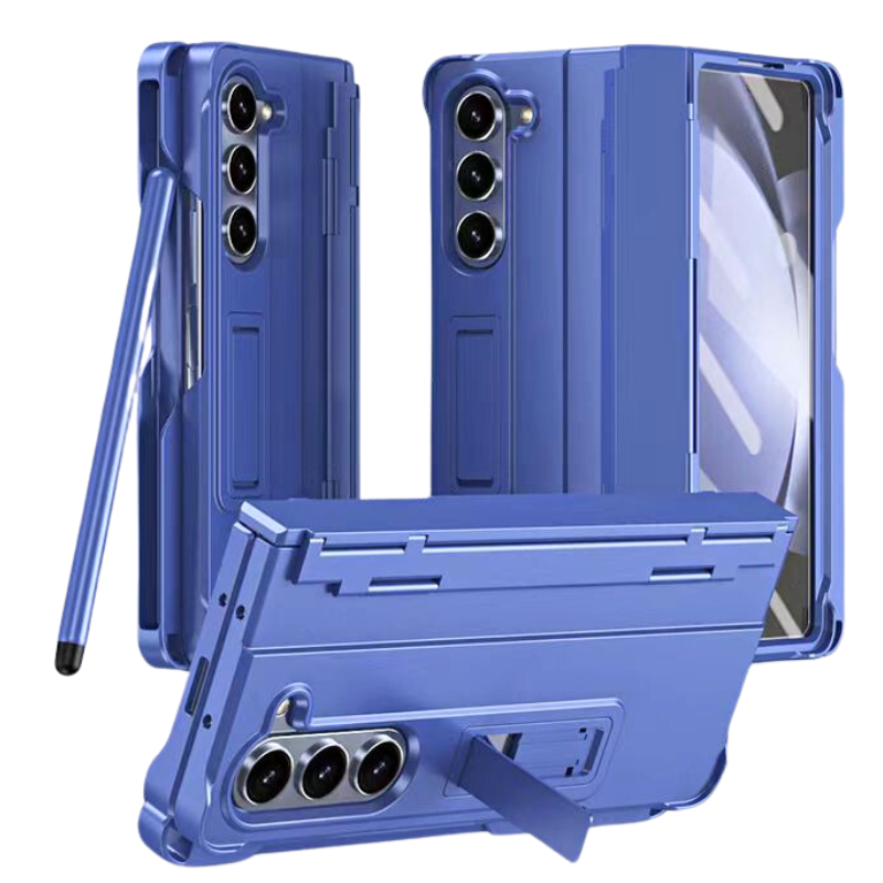 Load image into Gallery viewer, [Built-in Stand][With Pen Slot] Samsung Galaxy Z Fold 6 SM-F956 Hinge Protection Armor Hard PC Heavy Duty Series Case
