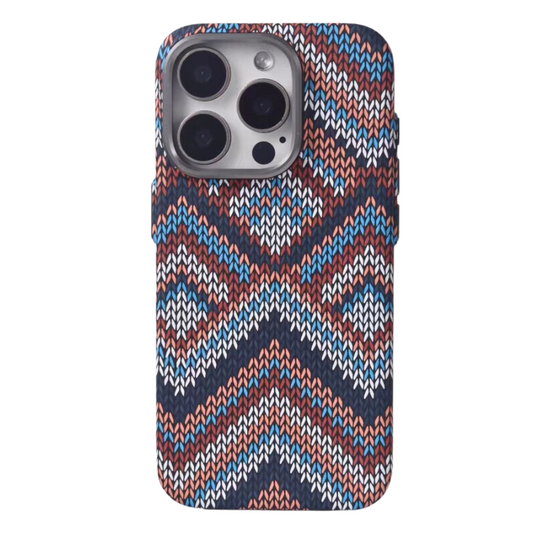 [Magsafe Compatible] Apple iPhone 16/Pro/Pro Bohemian Woven Pattern Shockproof Essentials Series Case