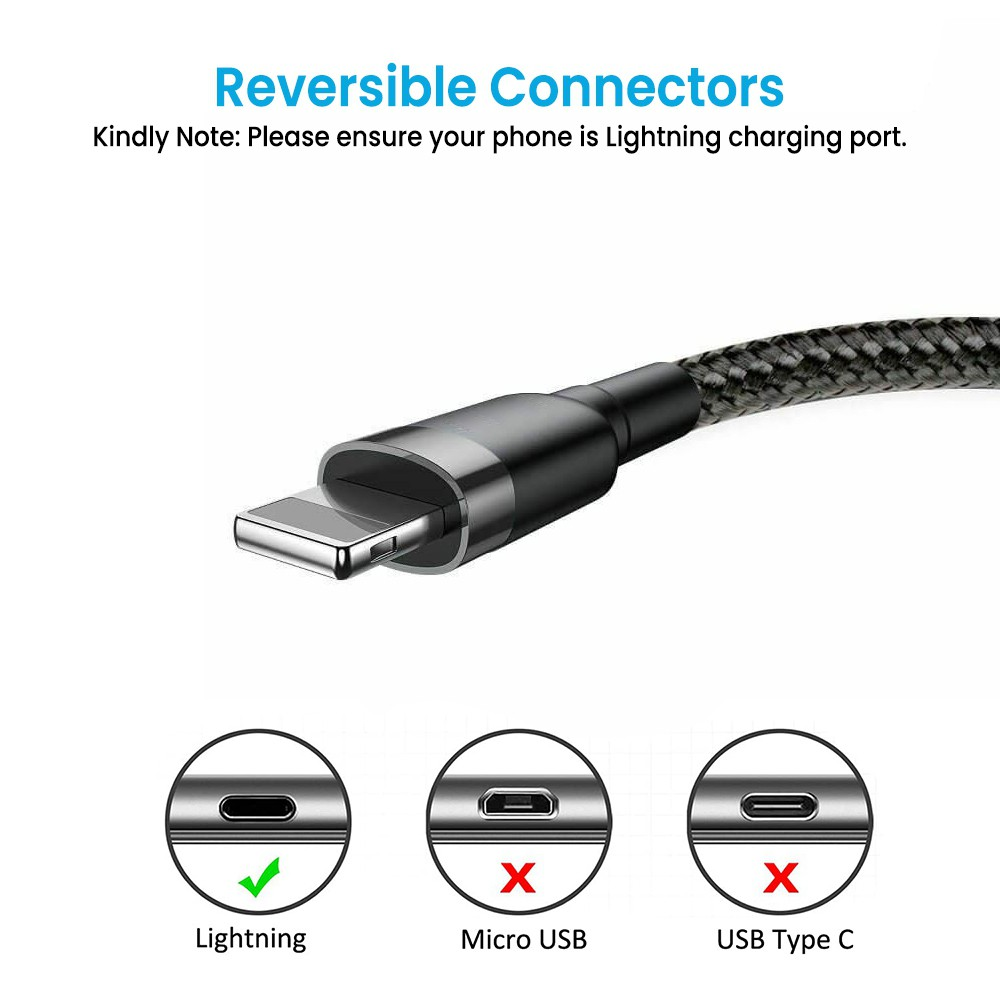 iQuick Braided Lightning to USB-A Fast Charging Cable 0.3M - i-Station Mobile Phone & Electronic Device Repair and Accessories