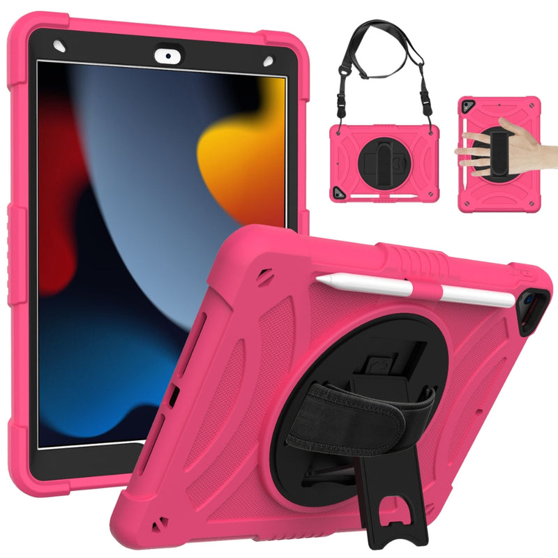 Load image into Gallery viewer, [With Shoulder Strap] Apple iPad 10.2&quot; 8th (2020) - Fully Covered 360 Degree Rotatable Drop Proof Silicone Protective Case
