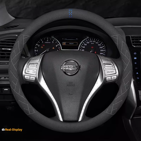 Nissan Suede Anti-Slip Steering Wheel Cover for Sylphy, X-Trail, Teana, Sunny, Tiida, Bluebird - i-Station Mobile Phone & Electronic Device Repair and Accessories