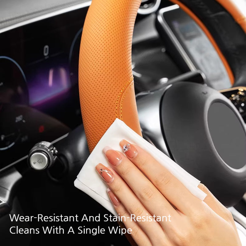 Load image into Gallery viewer, Maserati Nappa Leather Breathable Steering Wheel Cover for Quattroporte, Ghibli, Levante, MC20 - i-Station Mobile Phone &amp; Electronic Device Repair and Accessories
