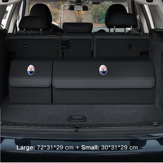 Maserati Microfiber Leather Car Trunk Storage Box for Quattroporte, Ghibli, Levante, Grecale