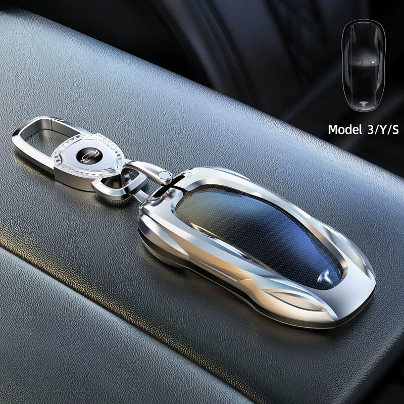 Load image into Gallery viewer, Tesla Stylish Metal Car Key Fob Case Cover For Model X, Model 3, Model Y, Model S - i-Station Mobile Phone &amp; Electronic Device Repair and Accessories
