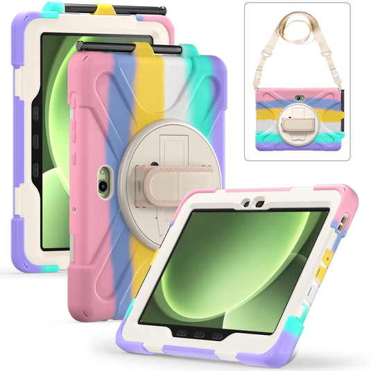 Samsung Galaxy Tab Active Pro / Active 4 Pro / Active 5 Pro Series - Heavy Duty 360 Degree Rotate Stand Hand Strap Case With Shoulder Strap - i-Station Mobile Phone & Electronic Device Repair and Accessories