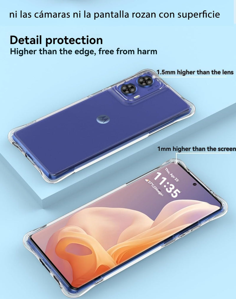 Load image into Gallery viewer, Motorola Moto G85 5G/S50 Neo - AirPillow Cushion Transparent Soft Clear TPU Four Corners Protective Case With 2PC 9H Tempered Glass Screen Protector
