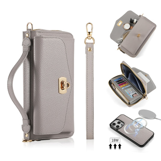 [With Shoulder Strap] [Magsafe Compatible] Apple iPhone 12/Pro/Max - Crossbody Wallet Style Shockproof Phone Case