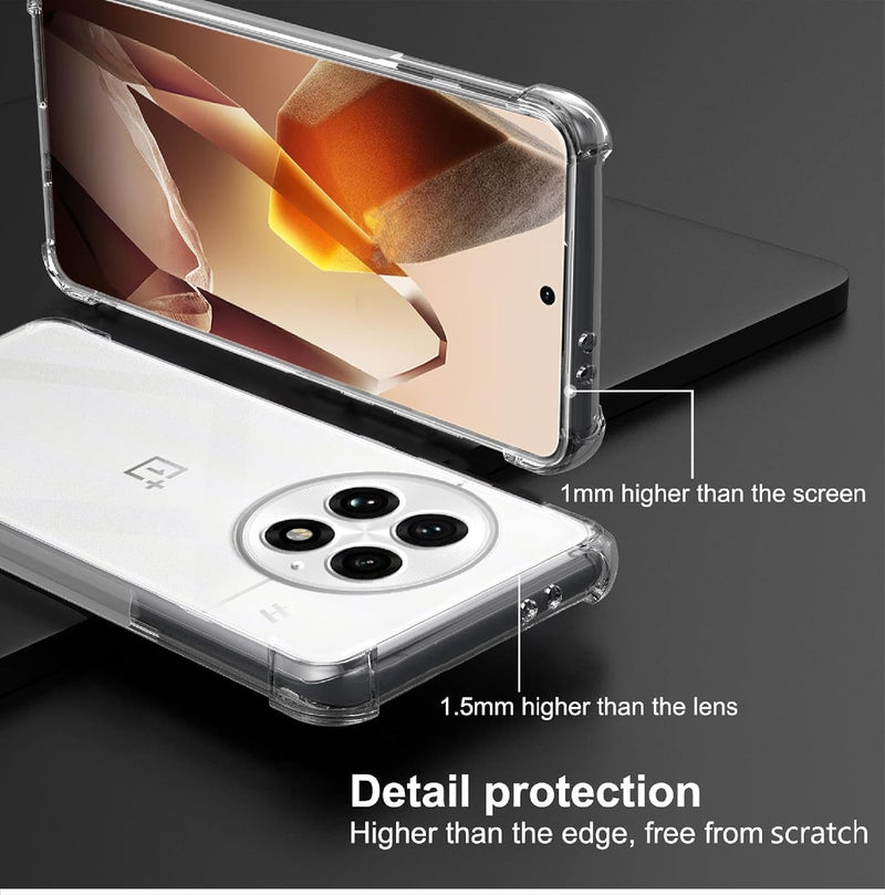 Load image into Gallery viewer, OnePlus 1+13 - AirPillow Cushion Transparent Soft Clear TPU Four Corners Protective Case With 2PC 9H Tempered Glass Screen Protector
