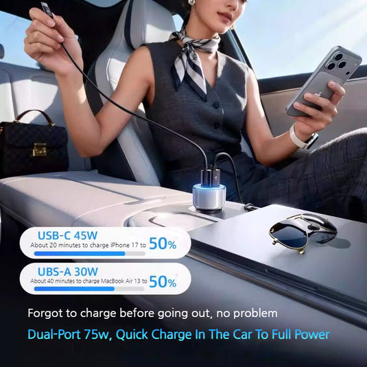TORRAS 75W Dual-Port Super Fast Car Charger - i-Station Mobile Phone & Electronic Device Repair and Accessories