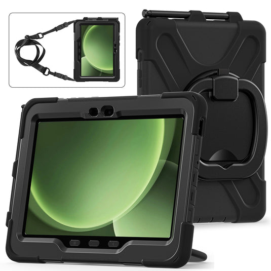 Samsung Galaxy Tab Active Pro / Active 4 Pro / Active 5 Pro Series - Heavy Duty 360 Degree Rotate Stand Hand Strap Case With Shoulder Strap - i-Station Mobile Phone & Electronic Device Repair and Accessories