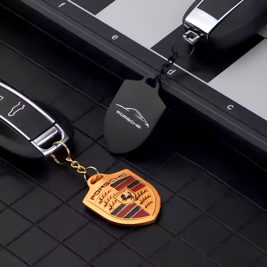 Porsche Crest Shield Pendant Key Ring For Macan, Cayenne, 718, Panamera, 911, Taycan - i-Station Mobile Phone & Electronic Device Repair and Accessories