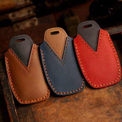 Ford Handcrafted Genuine Leather Car Key Fob Protective Case Cover For Edge, Mondeo, Ka, Fiesta, Focus, Galaxy, Mustang, Kuga - i-Station Mobile Phone & Electronic Device Repair and Accessories