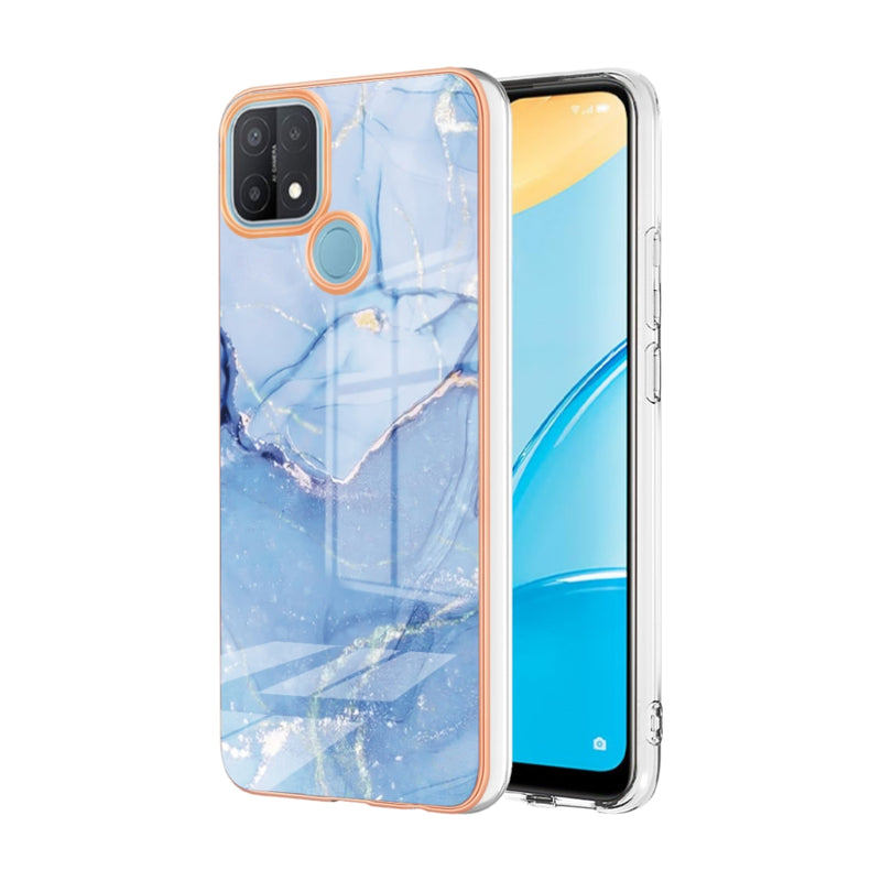 Load image into Gallery viewer, OPPO A15 /A15s - TPU Electroplated Marble Pattern Stylish Phone Case
